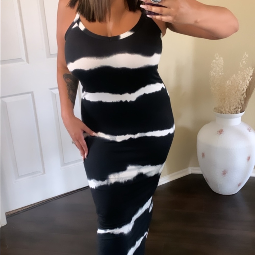 Tie dye maxi dress